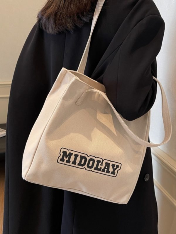 Large Capacity Canvas Tote Bag for Women - Versatile Work & Commuting Shoulder Bag for Students - Stylish 2025 Design