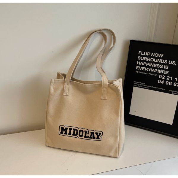Large Capacity Canvas Tote Bag for Women - Versatile Work & Commuting Shoulder Bag for Students - Stylish 2025 Design