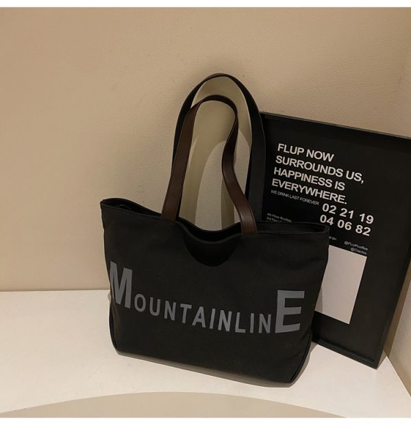 Large Capacity Canvas Tote Bag for Women, Spring/Summer 2025 Commuter Handbag, College Student Shoulder Bag, Everyday Use