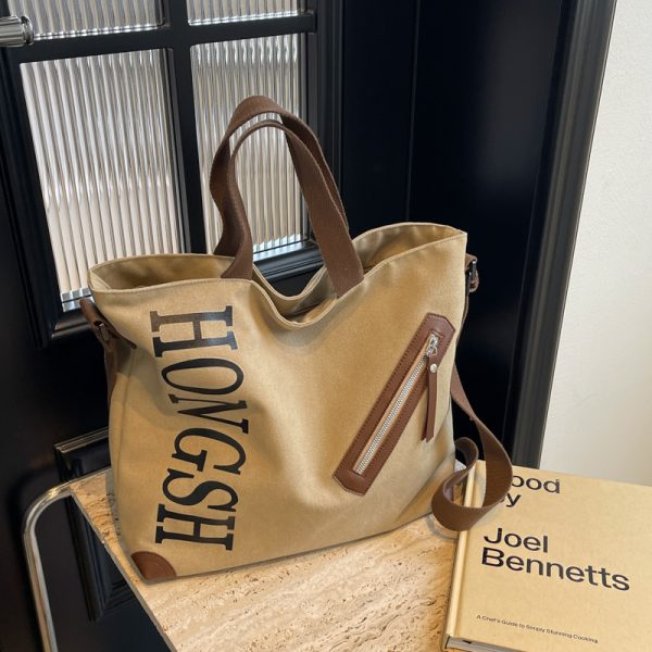 Large Capacity Commuter Tote Bag for Women, 2025 Canvas Shoulder Crossbody Handbag, Stylish College Student Essentials