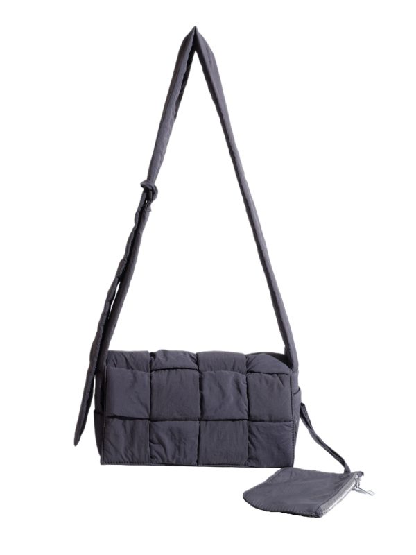 Large Capacity Down Cotton Tote Bag for Women - Spliced Design, Crossbody Style, Perfect for Spring & Summer 2025 Fashion