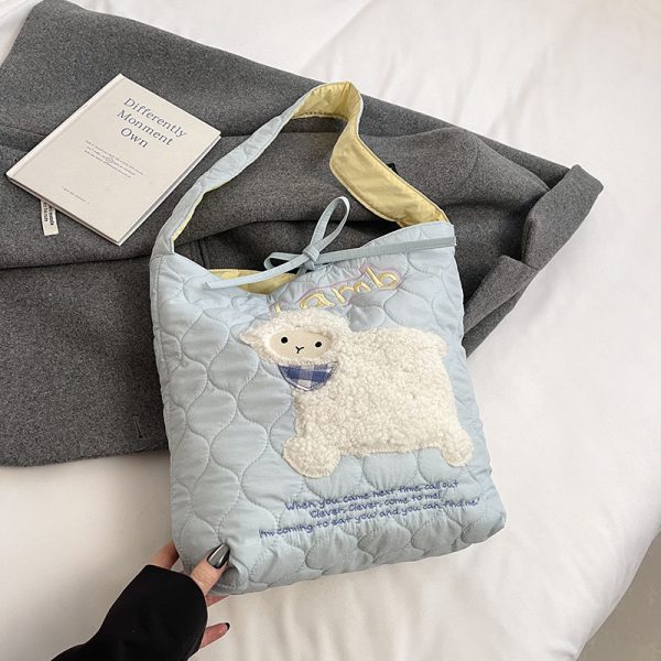 Large Capacity Embroidered Shoulder Bag for Women - 2024 Summer Fashion Tote for Classes and Commuting