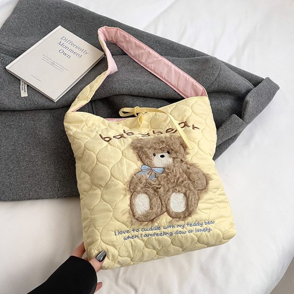 Large Capacity Embroidered Shoulder Bag for Women - 2024 Summer Fashion Tote for Classes and Commuting