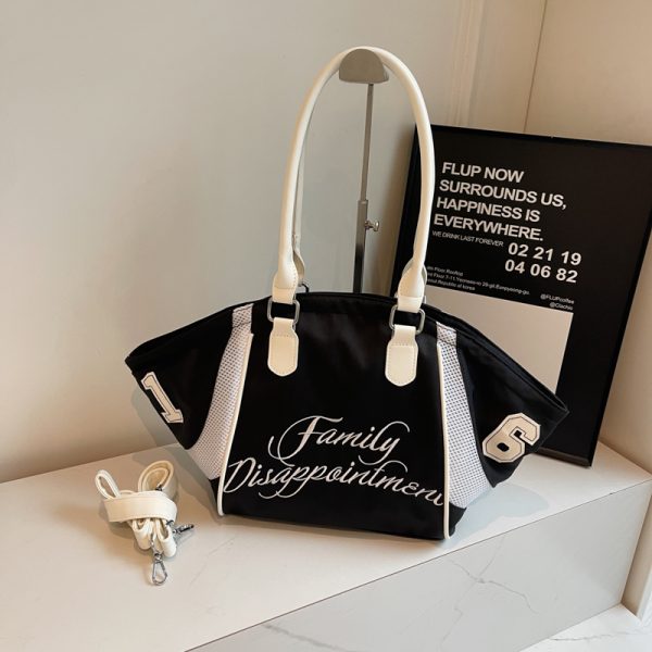 Large Capacity Nylon Commuter Bag for Women, Versatile Crossbody Tote for Summer 2025, Simple and Stylish Design