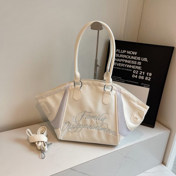 Large Capacity Nylon Commuter Bag for Women, Versatile Crossbody Tote for Summer 2025, Simple and Stylish Design