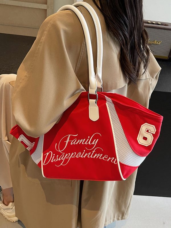 Large Capacity Nylon Commuter Bag for Women, Versatile Crossbody Tote for Summer 2025, Simple and Stylish Design