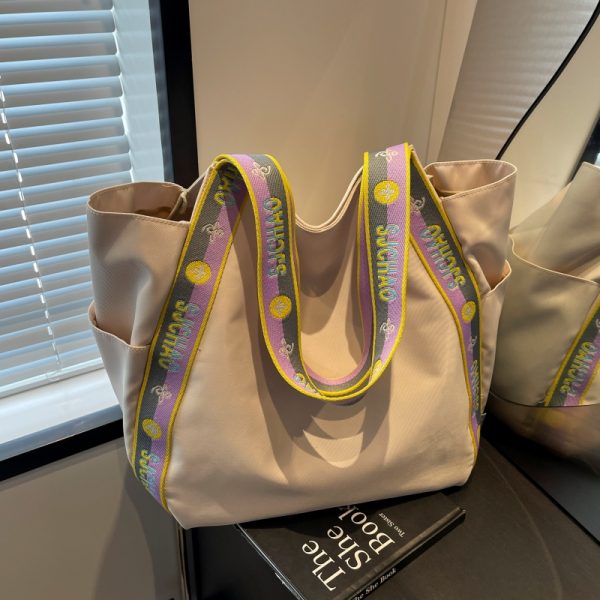 Large Capacity Nylon Tote Bag for Women - 2025 New Style Shoulder Bag for Shopping and Commuting