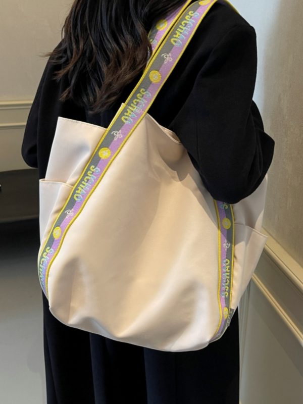 Large Capacity Nylon Tote Bag for Women - 2025 New Style Shoulder Bag for Shopping and Commuting