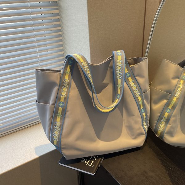 Large Capacity Nylon Tote Bag for Women - 2025 New Style Shoulder Bag for Shopping and Commuting