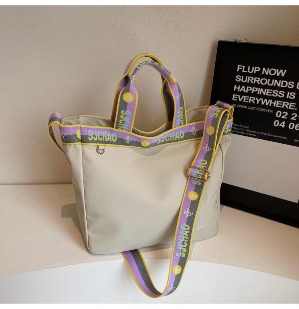 Large Capacity Nylon Tote Bag for Women, 2025 Commuter Handbag, Stylish College Student Crossbody Bag