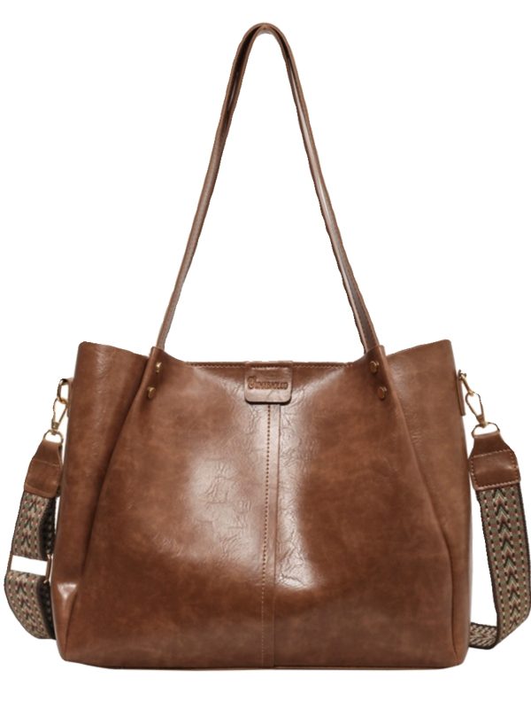 Large-Capacity Shoulder Bag for Commuting - Women's Retro Tote in Korean Style for Spring/Summer 2025 Fashion