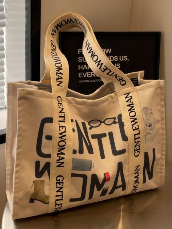 Large Capacity Single-Shoulder Canvas Tote Bag for Women â€“ Versatile Summer Shopping Bag for Students and Commuting
