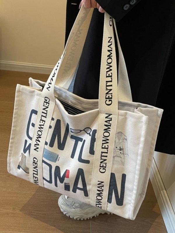Large Capacity Single-Shoulder Canvas Tote Bag for Women â€“ Versatile Summer Shopping Bag for Students and Commuting