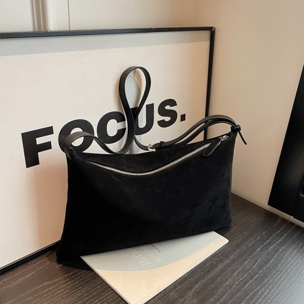 Large Capacity Suede Tote Bag for Women - Stylish Crossbody Commuter Bag for Spring & Summer 2025 Fashion