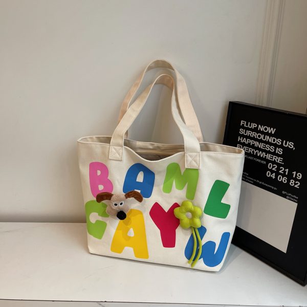Large Capacity Summer Canvas Tote Bag for Women - Commuter Shoulder Bag for Outings and Short Trips, 2025 New Style