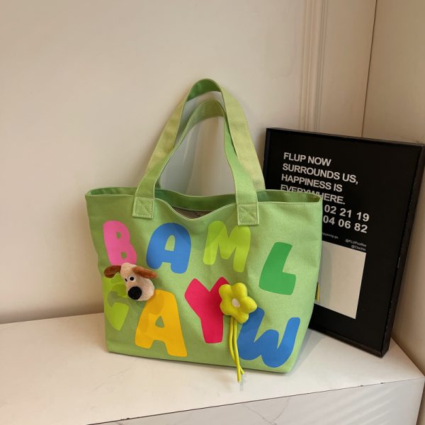Large Capacity Summer Canvas Tote Bag for Women - Commuter Shoulder Bag for Outings and Short Trips, 2025 New Style