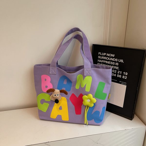 Large Capacity Summer Canvas Tote Bag for Women - Commuter Shoulder Bag for Outings and Short Trips, 2025 New Style