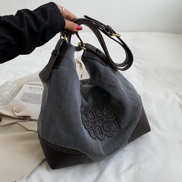 Large Capacity Women's Canvas Bucket Bag - Trendy 2025 Shoulder & Crossbody Bag for Casual, Versatile Style