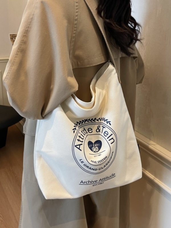 Large Capacity Women's Canvas Tote Bag 2025 - Versatile Shoulder Commuting Bag for Casual Everyday Use