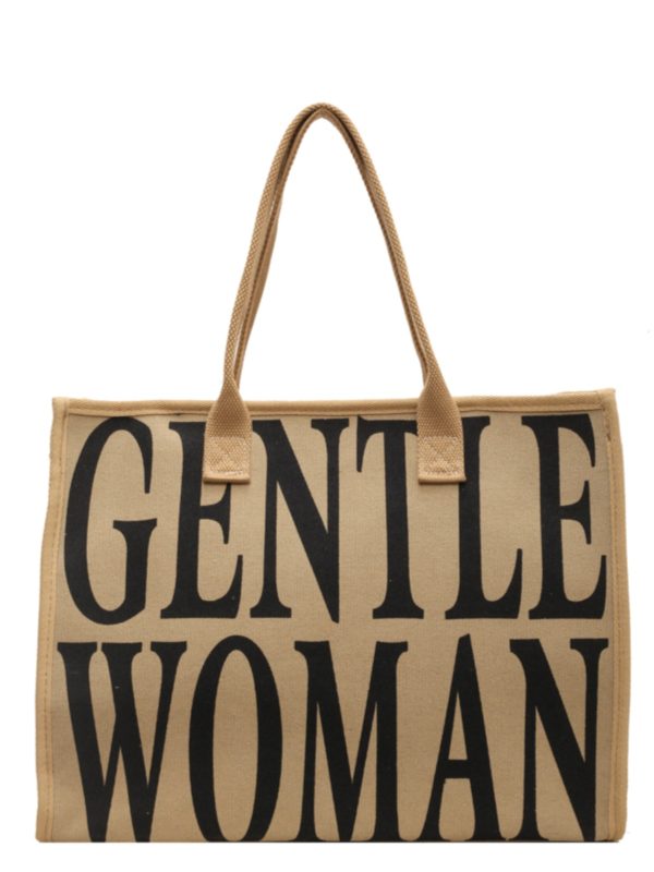 Large Capacity Women's Canvas Tote Bag for Spring & Summer, Stylish Shopping Bag, Perfect for Commuting & Short Trips