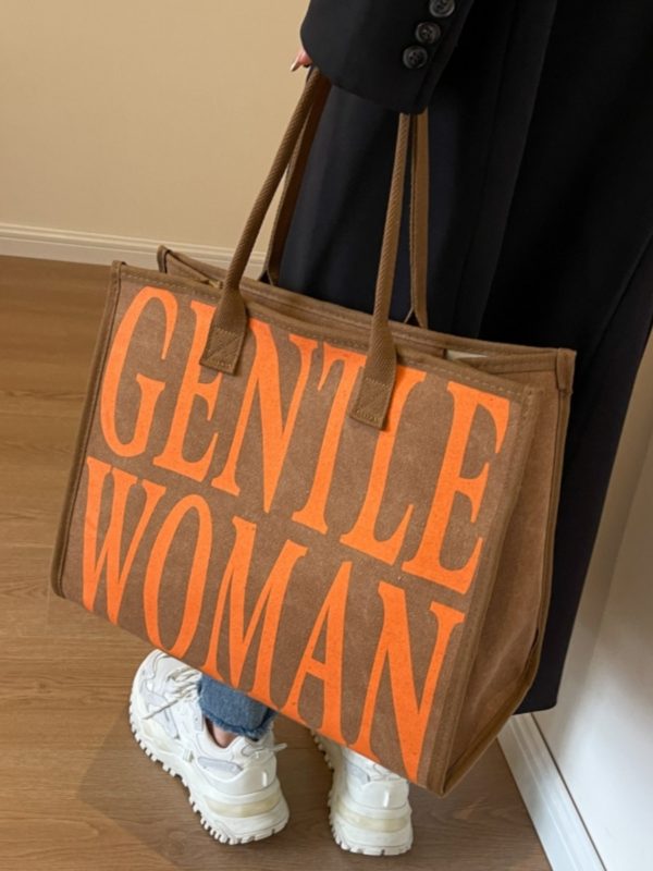 Large Capacity Women's Canvas Tote Bag for Spring & Summer, Stylish Shopping Bag, Perfect for Commuting & Short Trips
