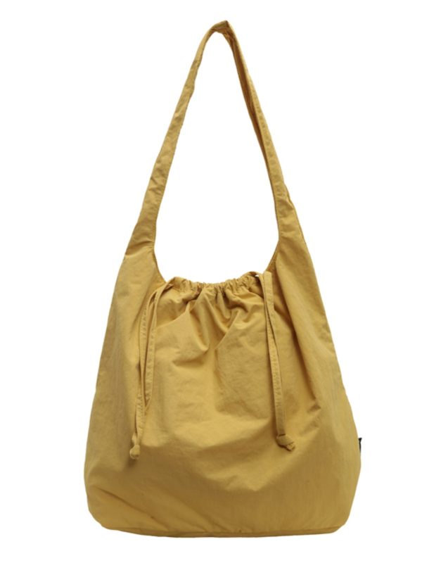 Large Capacity Women's Drawstring Cloth Shoulder Bag - 2025 Summer Fashion Tote for Commuting and Everyday Use