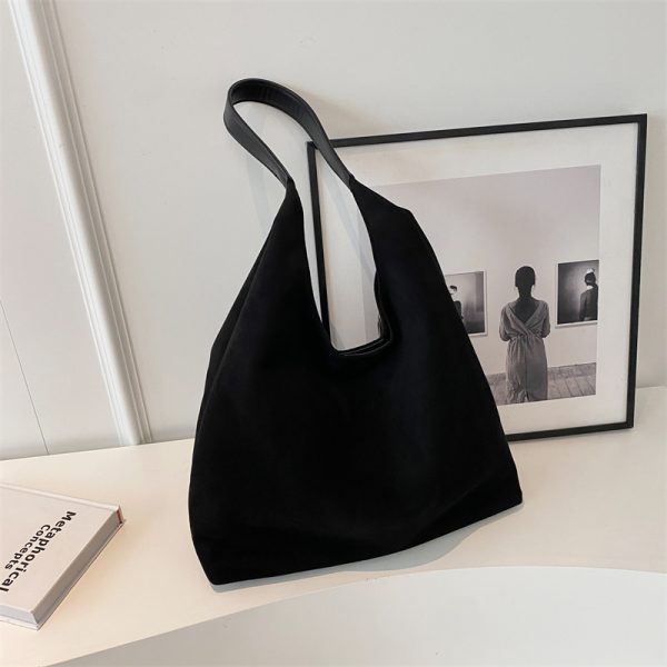 Large Capacity Women's Suede Tote Handbag - Vintage Style 2025 Summer Shoulder Bag for Class and Commuting