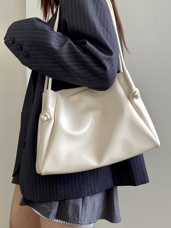 Large Capacity Women's Tote Bag - High-End Commuting Shoulder Handbag for Spring and Summer - Trendy Niche Design 2025