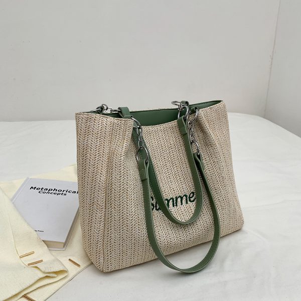 Large Capacity Woven Bag for Women - Autumn/Winter 2025 Niche Versatile Shoulder Tote, Fashionable Commuting Style