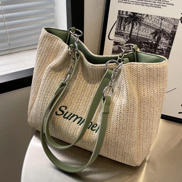 Large Capacity Woven Bag for Women - Autumn/Winter 2025 Niche Versatile Shoulder Tote, Fashionable Commuting Style