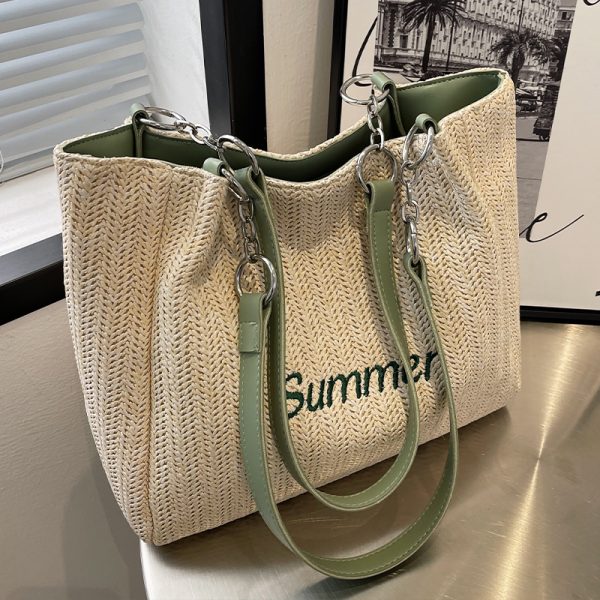 Large Capacity Woven Bag for Women - Autumn/Winter 2025 Niche Versatile Shoulder Tote, Fashionable Commuting Style