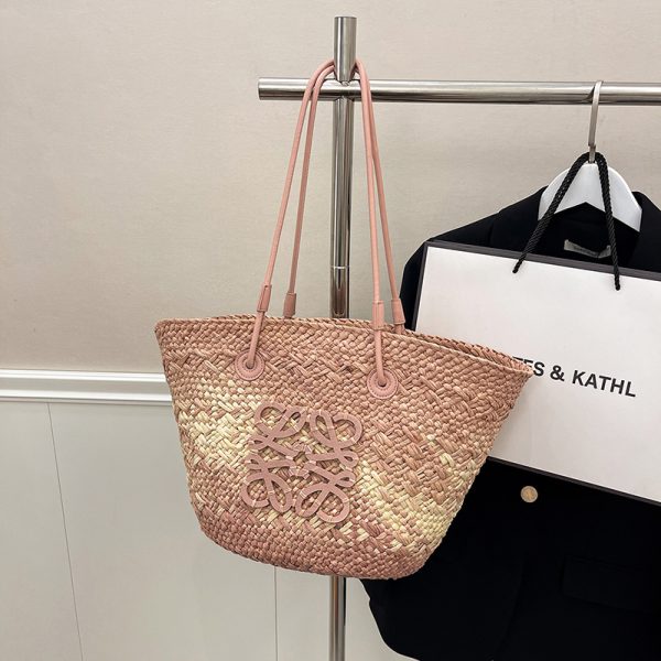 Large Capacity Woven Straw Bag - Casual Versatile Shoulder Bag for Beachside Vacations - 2025 Fashion Trend