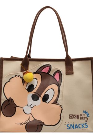 Large Cartoon Canvas Tote Bag for Women, 2025 Fashion Outdoor Shoulder Handbag, Mommy Large Capacity Carryall