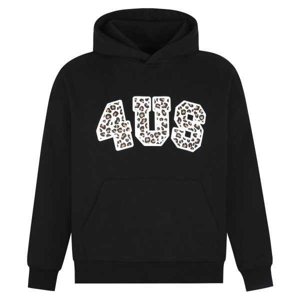 Leopard Print Letter Graphic Hoodie for Men and Women, Trendy Loose Fit for Autumn and Winter, Casual Streetwear Style