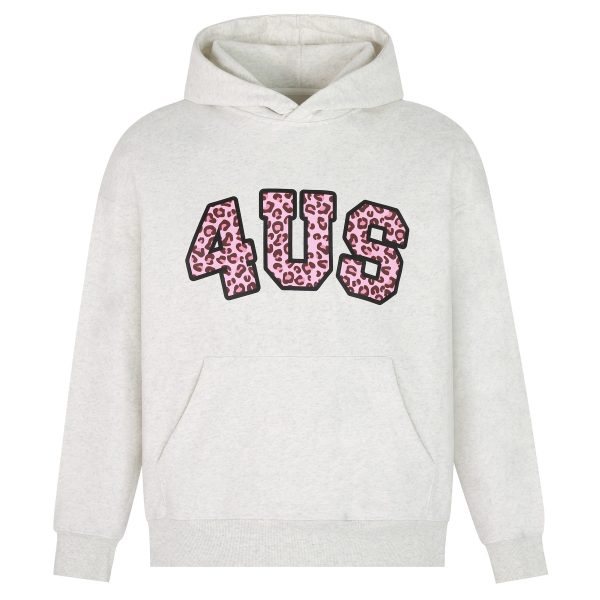 Leopard Print Letter Graphic Hoodie for Men and Women, Trendy Loose Fit for Autumn and Winter, Casual Streetwear Style