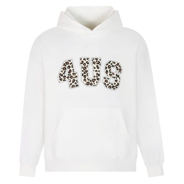 Leopard Print Letter Graphic Hoodie for Men and Women, Trendy Loose Fit for Autumn and Winter, Casual Streetwear Style