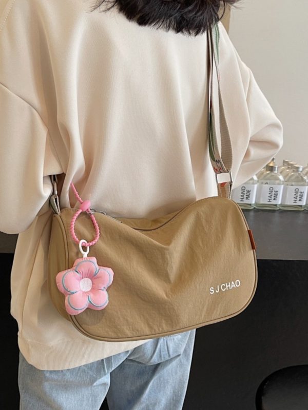 Lightweight Nylon Dumpling Bag for Women, 2025 Summer Korean Style Shoulder Crossbody Bag for Students and Commuters