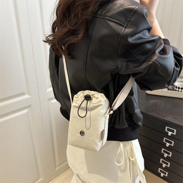 Lightweight Nylon Summer Bucket Bag for Women - 2025 Crossbody Style for Water Bottles, Cups, and Phones - Trendy and Functional