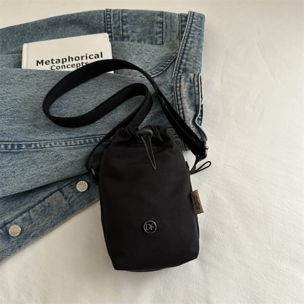 Lightweight Nylon Summer Bucket Bag for Women - 2025 Crossbody Style for Water Bottles, Cups, and Phones - Trendy and Functional