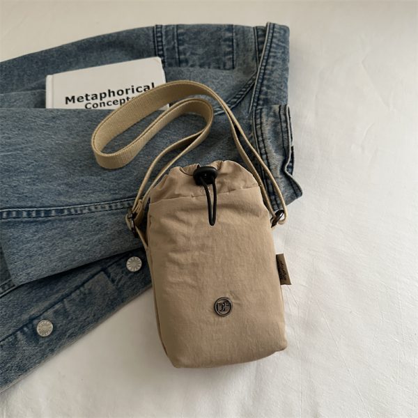 Lightweight Nylon Summer Bucket Bag for Women - 2025 Crossbody Style for Water Bottles, Cups, and Phones - Trendy and Functional