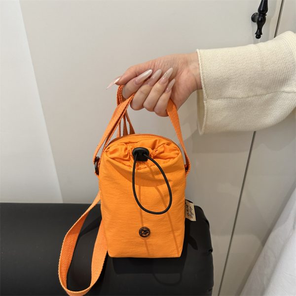 Lightweight Nylon Summer Bucket Bag for Women - 2025 Crossbody Style for Water Bottles, Cups, and Phones - Trendy and Functional