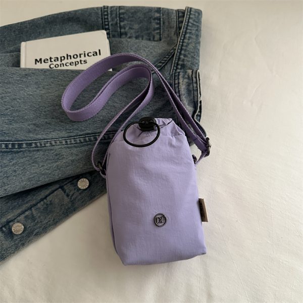 Lightweight Nylon Summer Bucket Bag for Women - 2025 Crossbody Style for Water Bottles, Cups, and Phones - Trendy and Functional