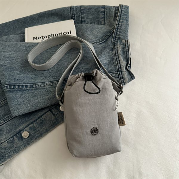 Lightweight Nylon Summer Bucket Bag for Women - 2025 Crossbody Style for Water Bottles, Cups, and Phones - Trendy and Functional