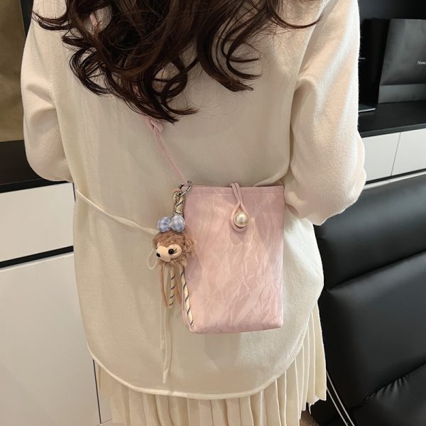 Lightweight Silver Mini Crossbody Phone Bag for Women - Summer 2025 Chinese Style Fashion Accessory