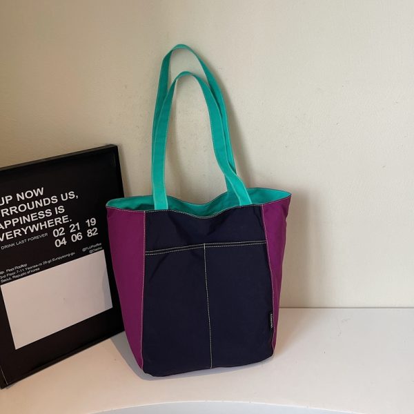 Lightweight Waterproof Nylon Tote Bag for Women - Large Capacity Commuter Shoulder Bag, Versatile Summer Essential