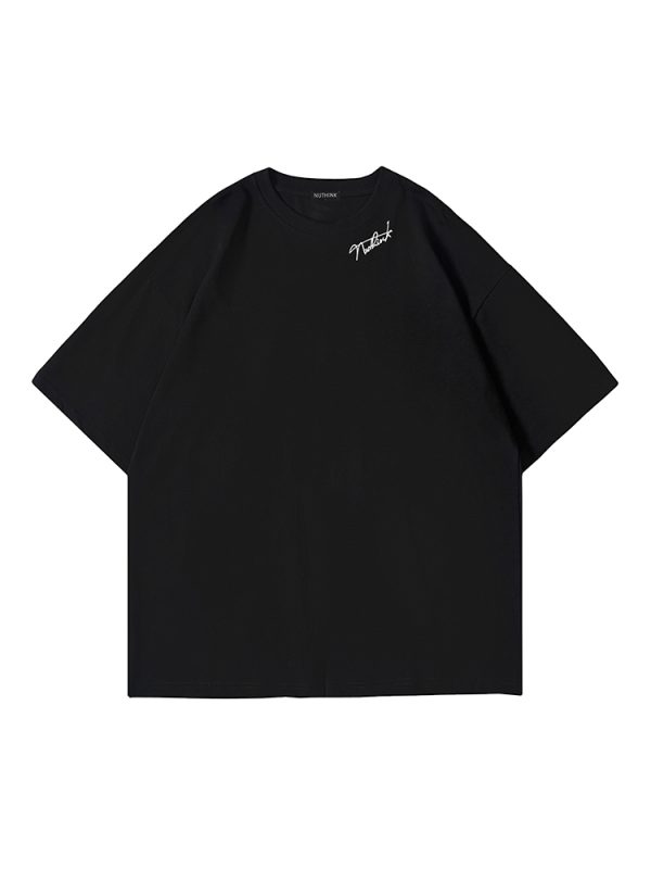 Loose Fashion Couple Outfit Short Sleeve T-Shirt for Men - Trendy Plus Size Summer Casual Wear