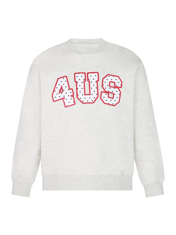 Loose Round Neck Polka Dot Print Pullover Sweatshirt - Spring Autumn Couple Style, National Trend, Casual Fashion Top