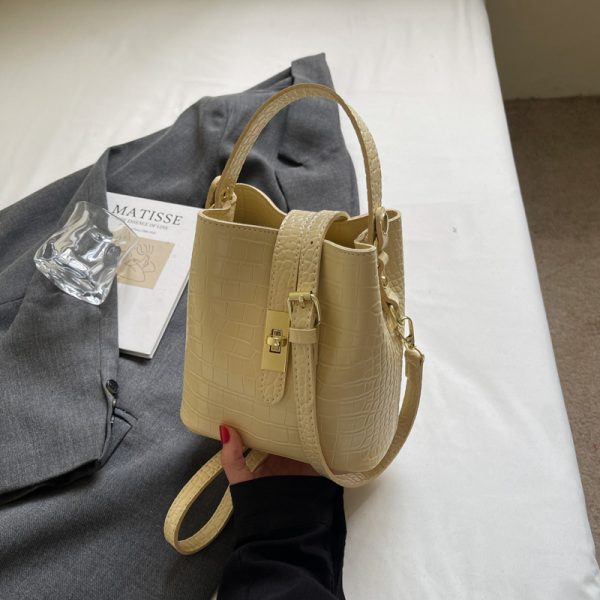 Luxury Lightweight Crocodile Pattern Bucket Bag - Summer 2025 Underarm Fashion Shoulder Bag