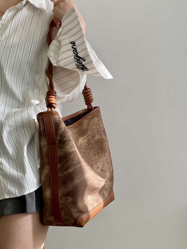 Melard Retro Commuting Tote Bag for Women - Large Handheld Shoulder Bag, 2025 Niche Design, Vintage Style