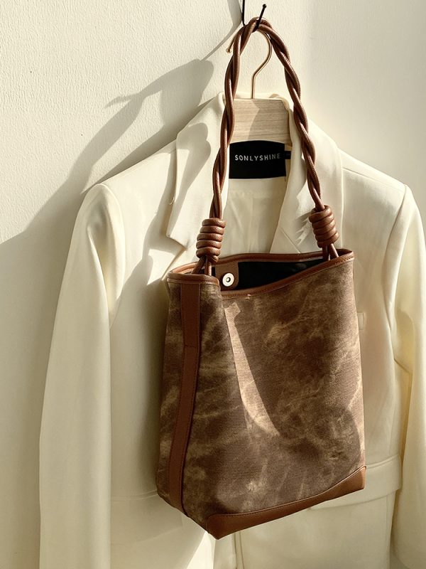 Melard Retro Commuting Tote Bag for Women - Large Handheld Shoulder Bag, 2025 Niche Design, Vintage Style